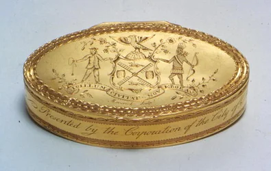 Caja de presentación, de la ciudad de Nueva York, c.1779